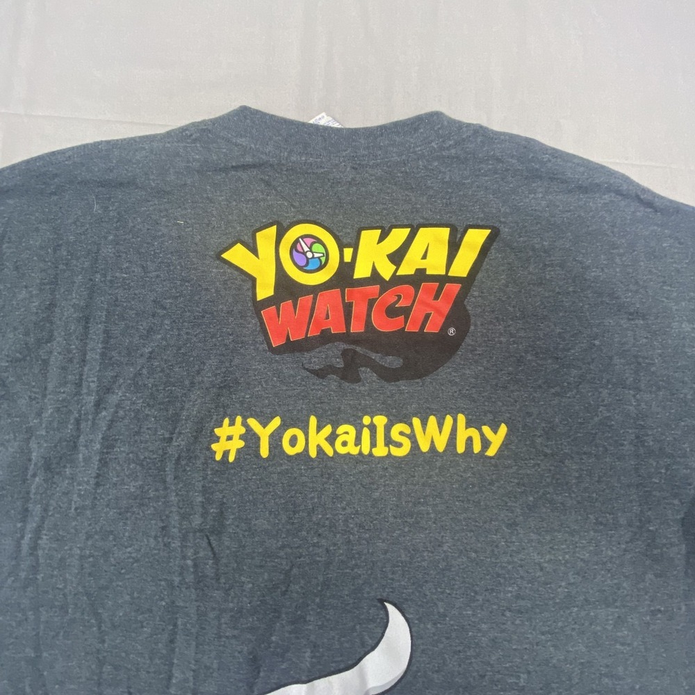 Gildan Whisper Yo Kai Nintendo Watch T Shirt Mens XL Heather Gray Cotton - Picture 9 of 15